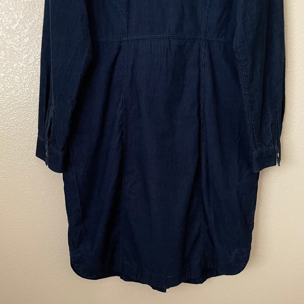 Anthropologie Maeve Dress Womens Size 12 Blue Winchester Tie Corduroy Mini Shirt - Picture 8 of 12